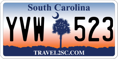 SC license plate YVW523