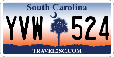 SC license plate YVW524
