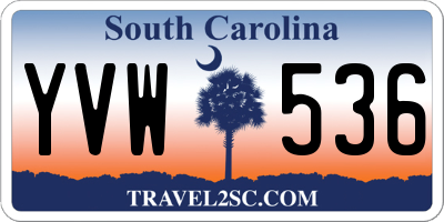 SC license plate YVW536