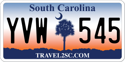 SC license plate YVW545
