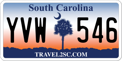 SC license plate YVW546