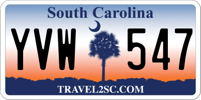 SC license plate YVW547