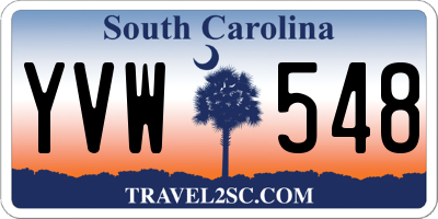 SC license plate YVW548
