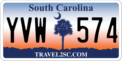 SC license plate YVW574