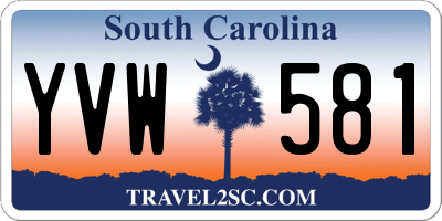 SC license plate YVW581