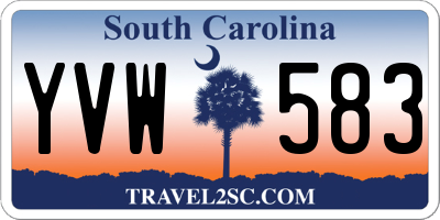SC license plate YVW583