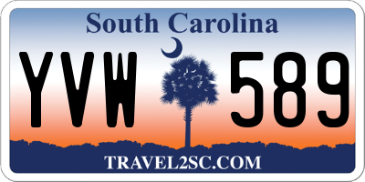 SC license plate YVW589