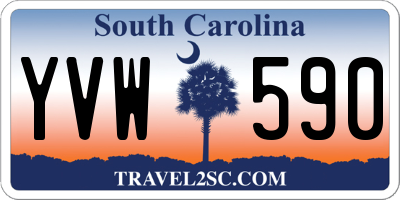 SC license plate YVW590