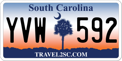 SC license plate YVW592