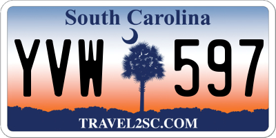 SC license plate YVW597
