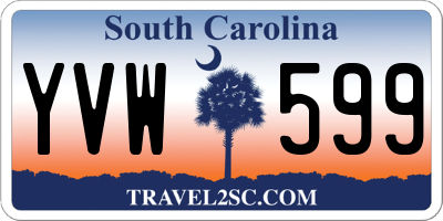 SC license plate YVW599