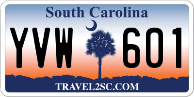 SC license plate YVW601