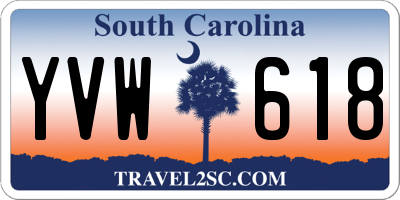 SC license plate YVW618
