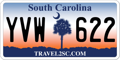 SC license plate YVW622