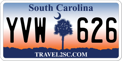 SC license plate YVW626