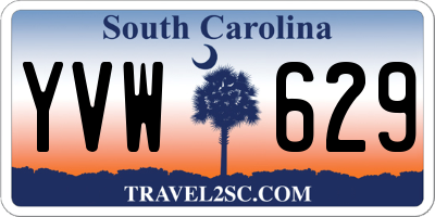 SC license plate YVW629