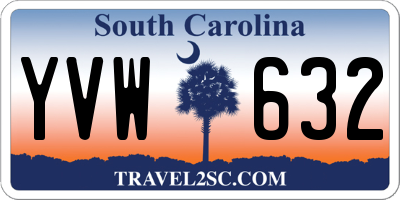 SC license plate YVW632