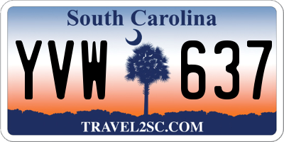 SC license plate YVW637