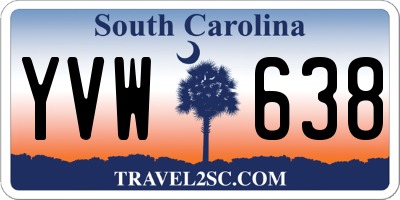 SC license plate YVW638