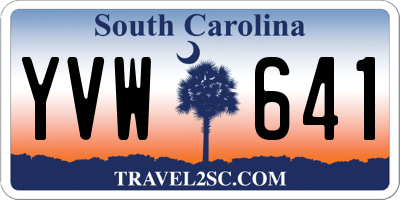 SC license plate YVW641
