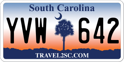 SC license plate YVW642