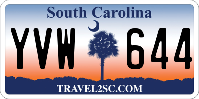 SC license plate YVW644