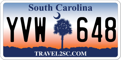 SC license plate YVW648
