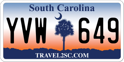 SC license plate YVW649