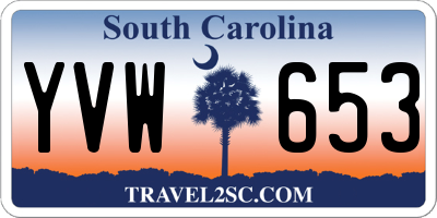 SC license plate YVW653