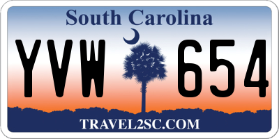 SC license plate YVW654