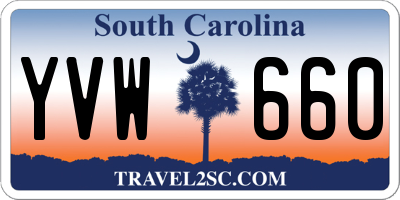 SC license plate YVW660