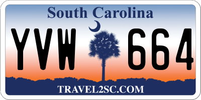 SC license plate YVW664