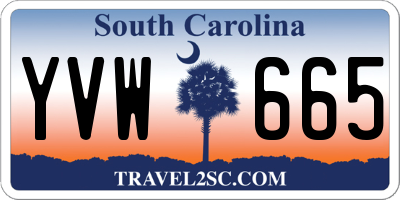 SC license plate YVW665