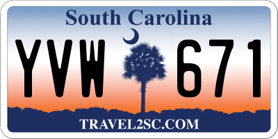 SC license plate YVW671
