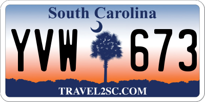 SC license plate YVW673