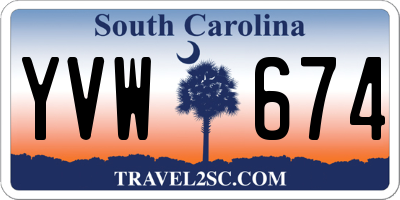 SC license plate YVW674