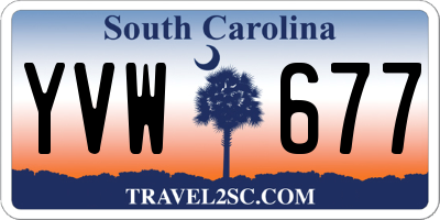 SC license plate YVW677