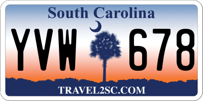 SC license plate YVW678