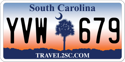 SC license plate YVW679