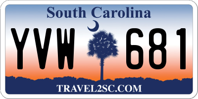 SC license plate YVW681