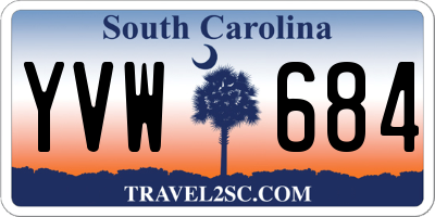 SC license plate YVW684