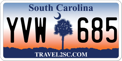 SC license plate YVW685