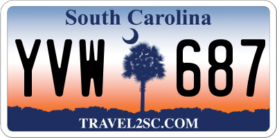 SC license plate YVW687