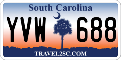 SC license plate YVW688
