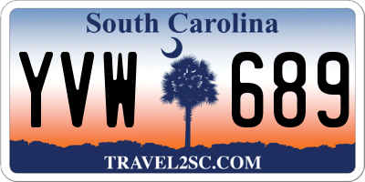 SC license plate YVW689