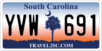 SC license plate YVW691