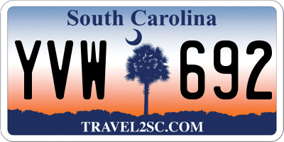 SC license plate YVW692