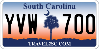 SC license plate YVW700