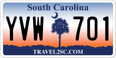 SC license plate YVW701