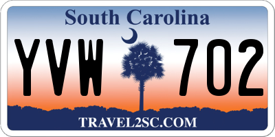 SC license plate YVW702